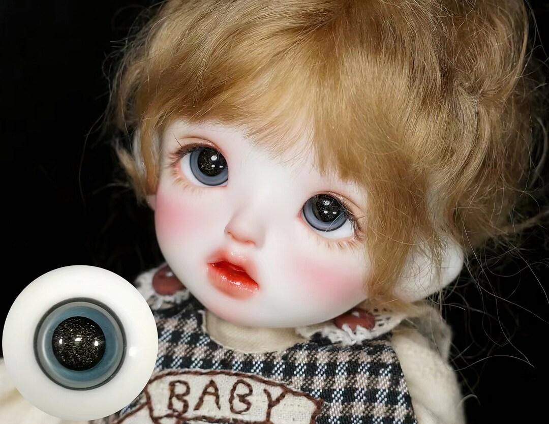 Haze Blue Dark Glass Eyes, Art Doll Eyes, BJD Accessories, Custom Doll