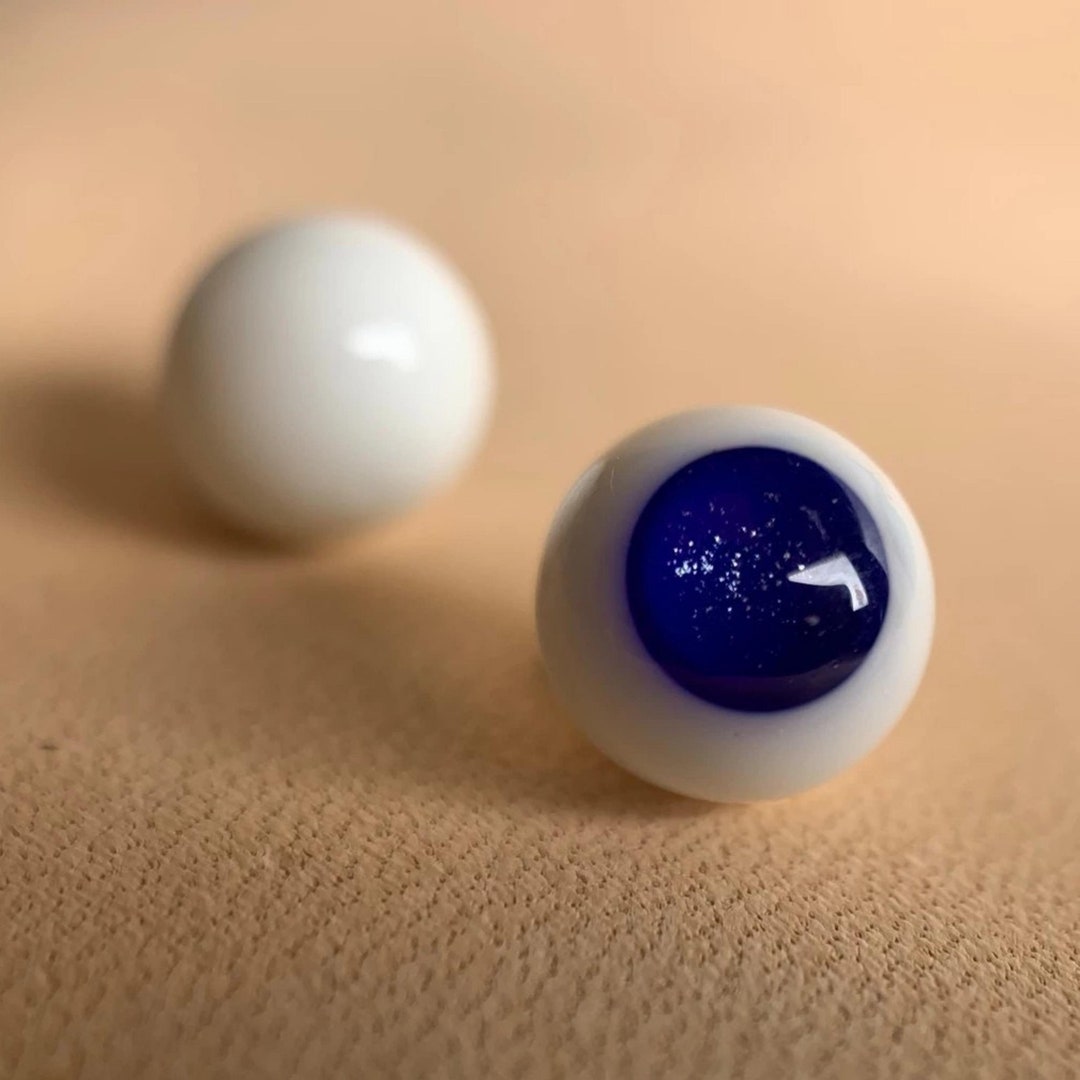 Glitter Dark Purple Glass Doll Eyes Moving BJD Toy Eyes Art Etsy