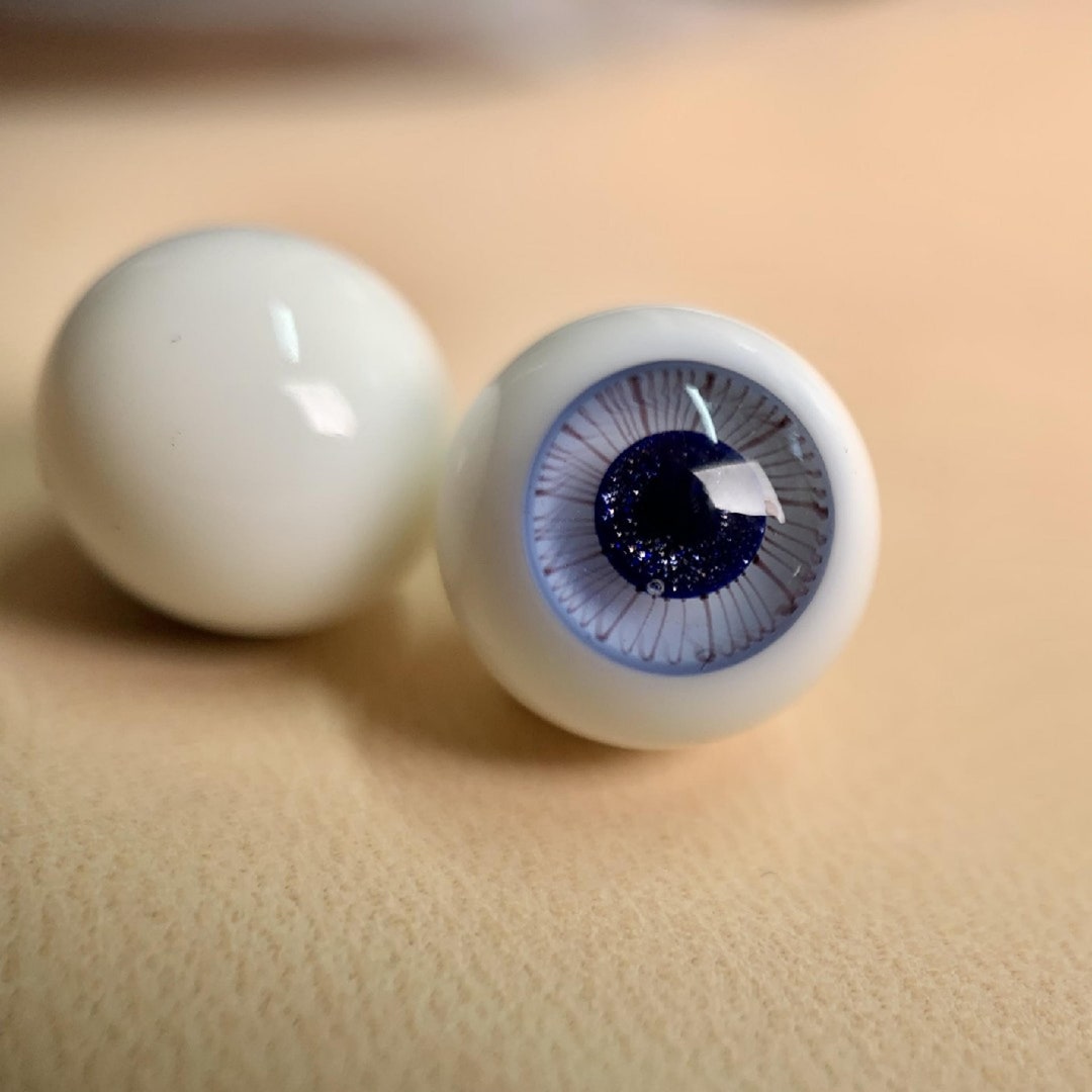 Beautiful Clear Light Purple Glass Doll Eyes, BJD Toy Eyes, Art Doll Eyes, Handmade Glass Eyes