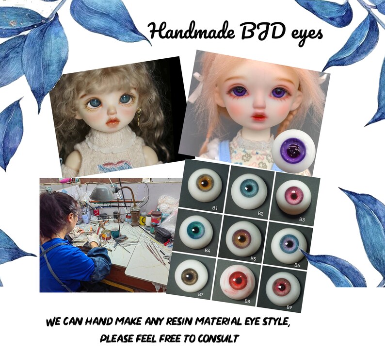 Brownish Yellow, Honey Color Clear Beautiful Glass Eyes, BJD Doll Eyes