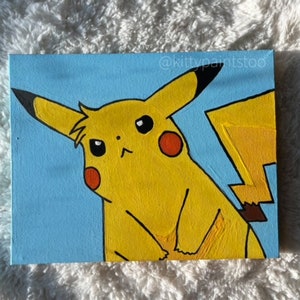 Pikachu Acrylic Painting 8x10
