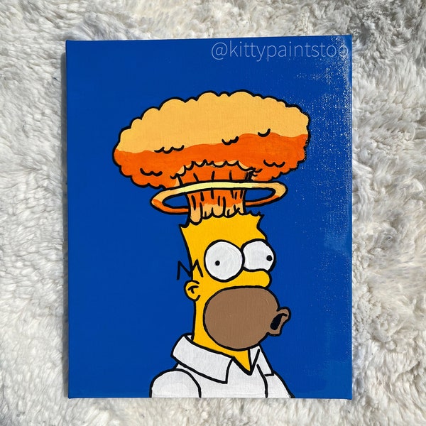 Homer Simpson Acrylgemälde 8x10