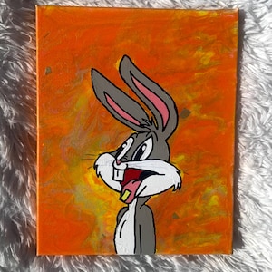 Bugs takes a trip 8x10 Acrylic Pour Paint Canvas