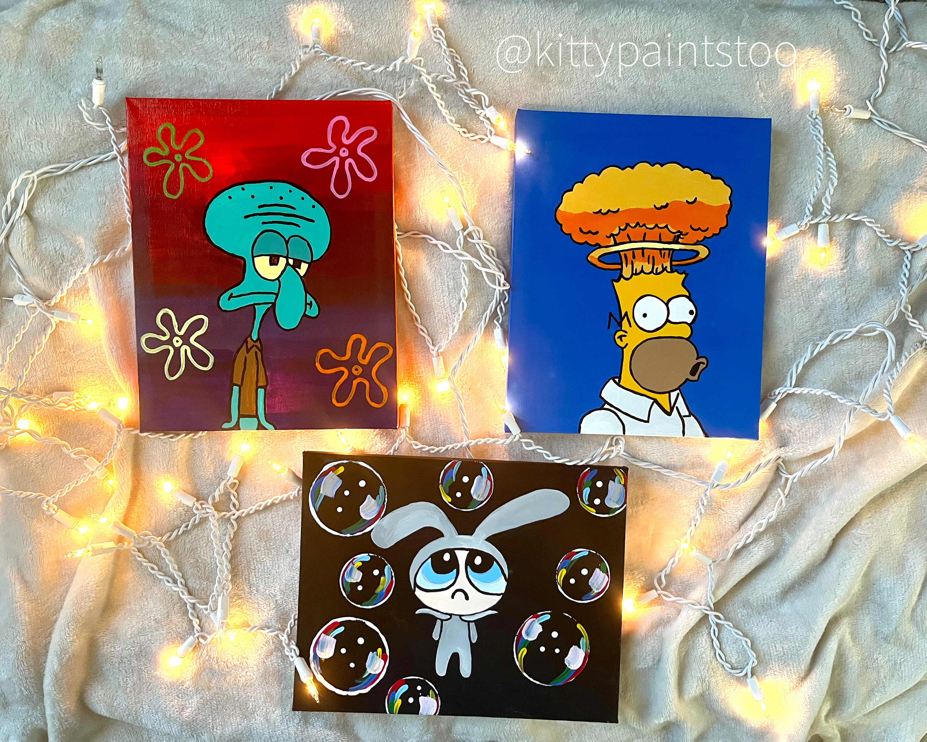 Custom Cartoon Acrylic Painting 8x10 Etsy