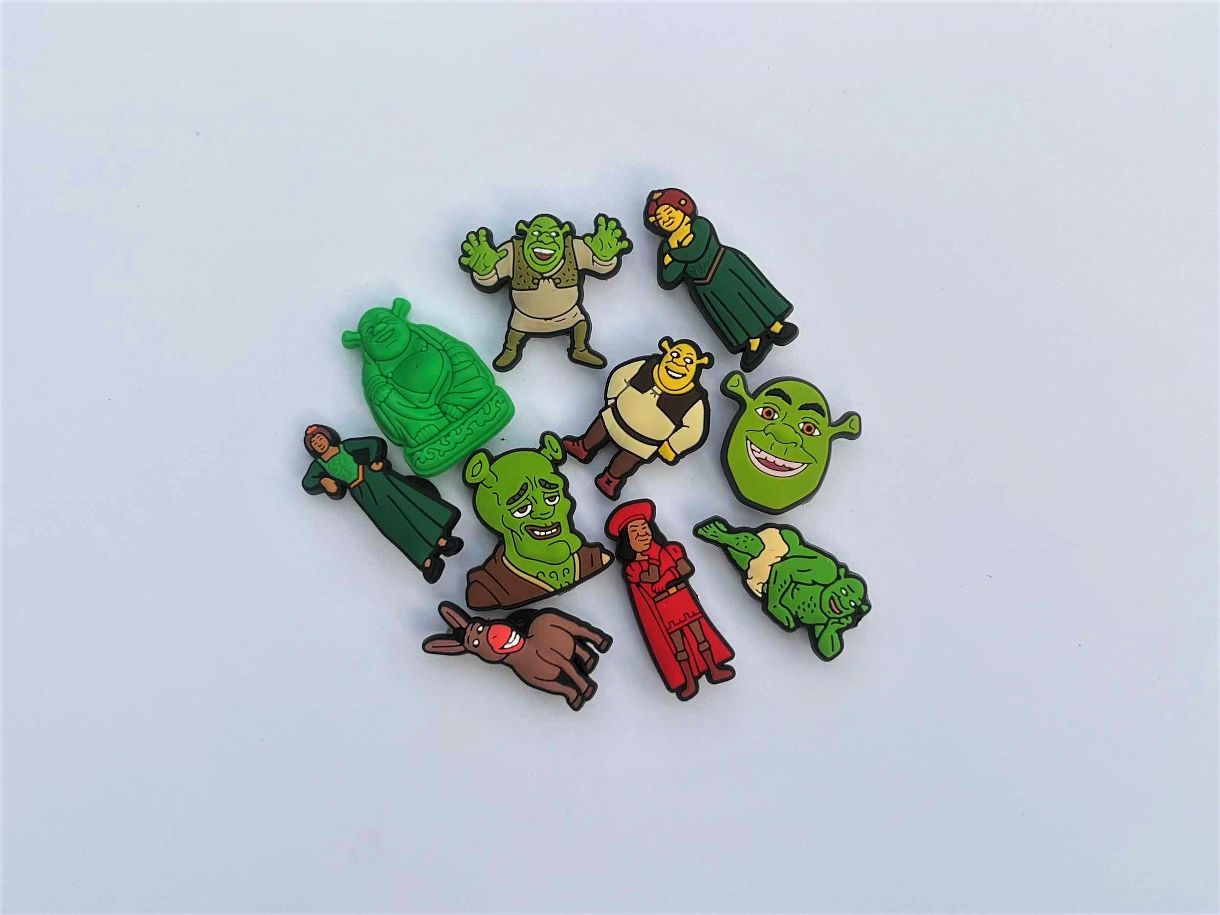 New High Imitation Shoe Charms PVC Cartoon Shrek Croc Clogs