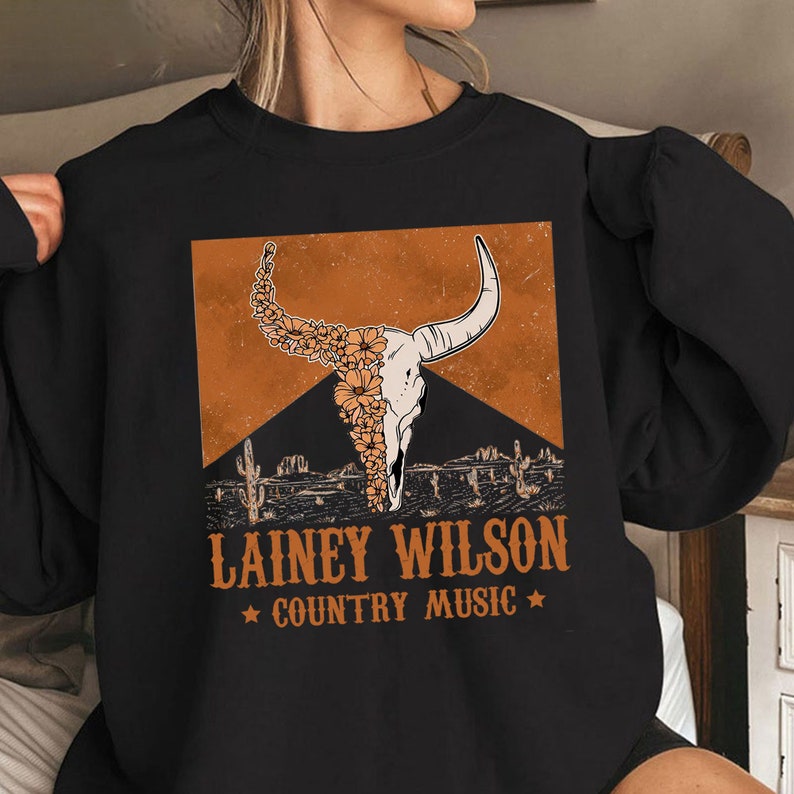 Lainey Wilson Bull Skull Western Shirt Lainey Wilson Vintage Etsy
