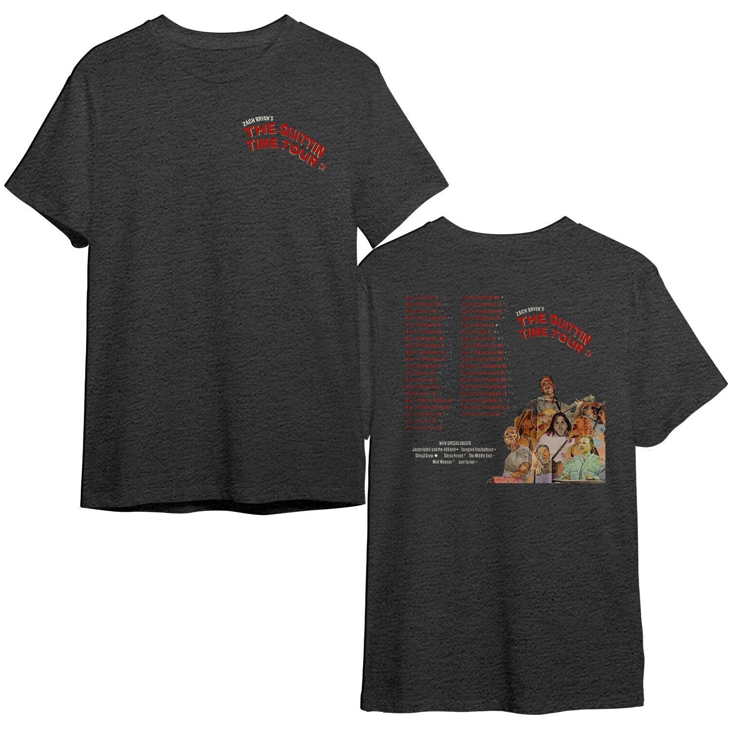Zach Bryan the Quittin Time Tour 2025 Tshirt Zach Bryan Etsy