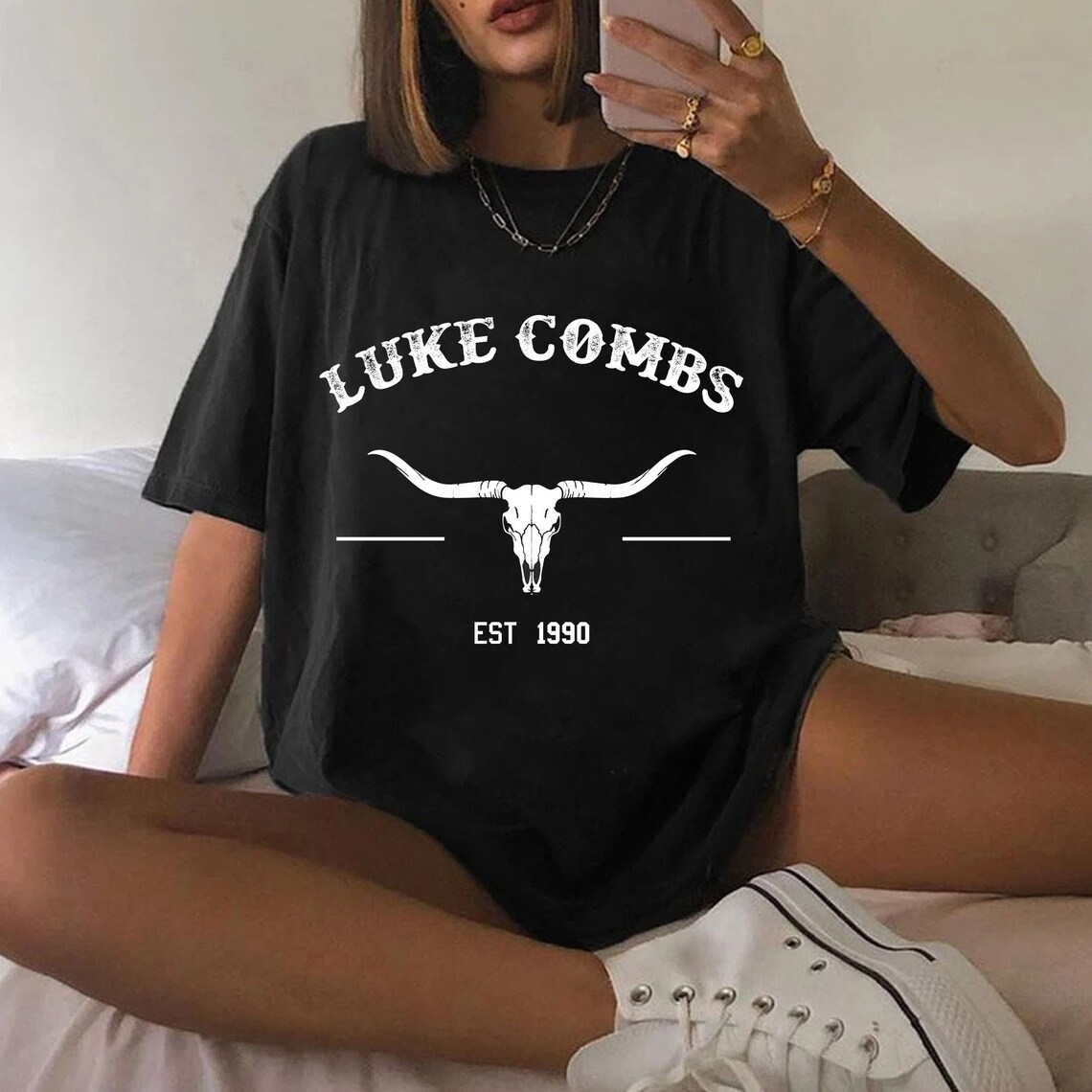 Luke Combs „Gettin‘ Old Album“ T-Shirt – Unisex, Offizieller Merch | Baumwolle, Bedruckt