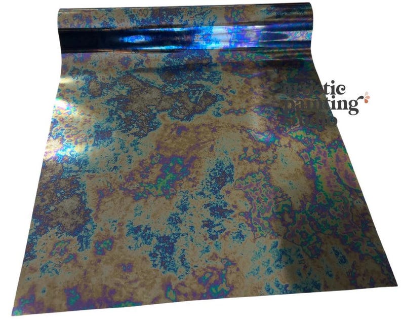 Odell Heat Transfer Foil Sheet, Artisan Metallic Foil for Furniture Art & Mixed Media Crafts zdjęcie 4