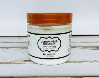 Foil Adhesive for Crafts, ArtsSyVille Embellishments, Textile Metallic Foil Glue, DIY Mixed Media Supply