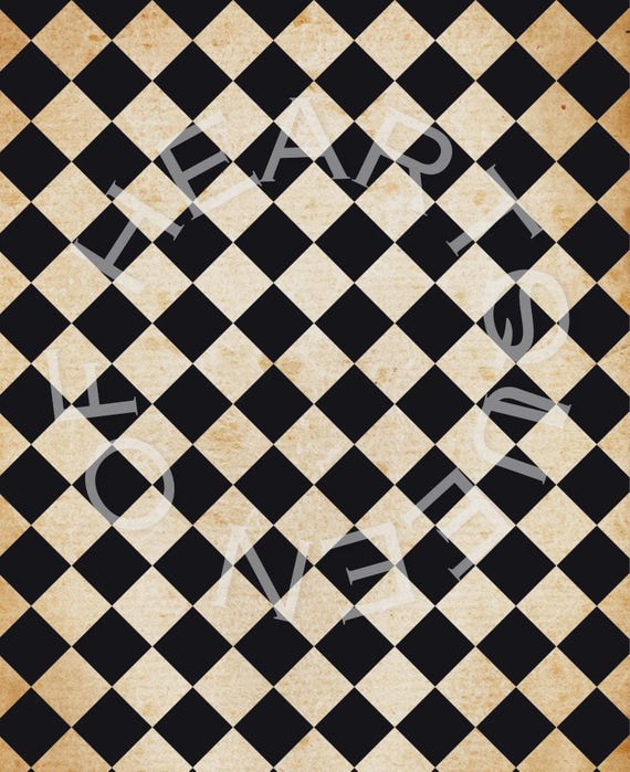 Antique Harlequin Decoupage Rice Paper, Vintage Checkered Craft Sheet, Decorative Japanese Rice Paper for Furniture & Mixed Media