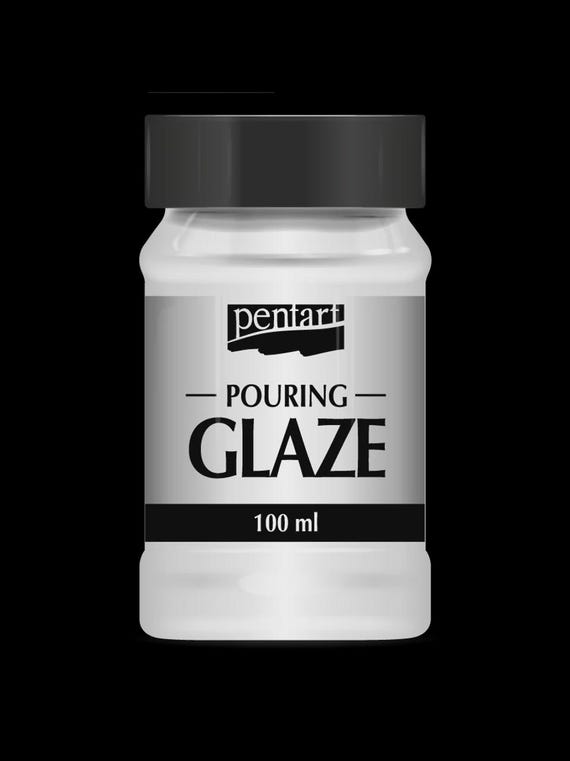 Pentart Pouring Glaze, High-Gloss Self-Leveling Glaze for Crafts & DIY, Transparent Coating (100 ml)