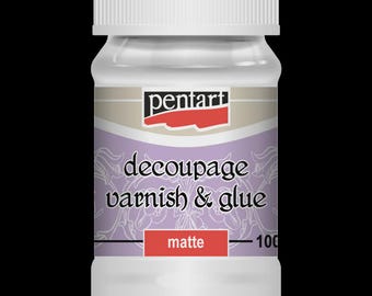 Decoupage Varnish and Glue Matte, Pentart Craft Adhesive, Water-Based Sealer for Mixed Media & Fabric Projects