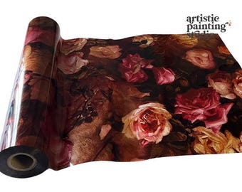 Andressa Semi-Transparent Foil Sheet,  Decorative Floral Holographic Transfer Foil for Fabric, Furniture & DIY Crafts