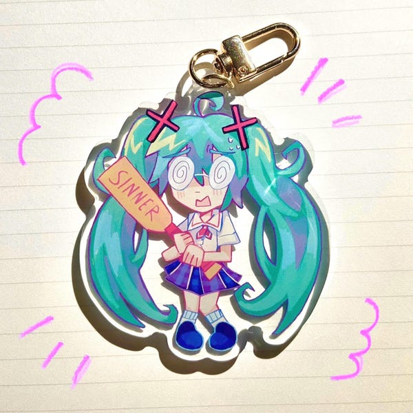 Charm acrílico de Miku de Rotten Girl