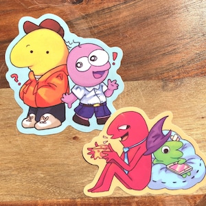 Smiling Friends vinyl stickers