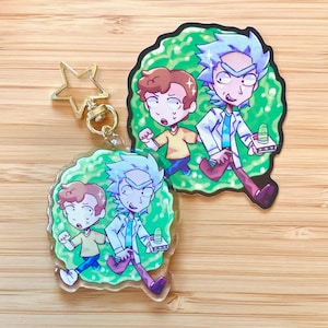 Rick and Morty Acrylic Keychain and Sticker