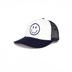 Smiley Face Foam Trucker Hat, Trucker Hat, Happy Face Trucker Hat, Fashion Trucker Hat, Mesh Back Trucker Hat, Smile Hat