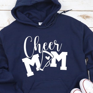 Cheer Mom Hoodie: Cotton-Blend Cheerleader Mama Gift