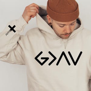 God is Greater Hoodie and Crewneck: Christian Faith Sweatshirt