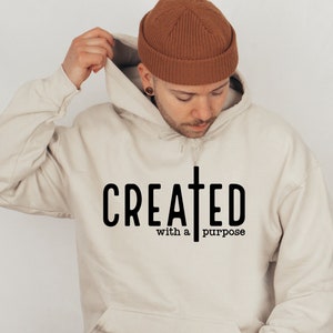 Created With a Purpose Trendy Christian Sweatshirts Created With a Purpose Trendy Christian Sweatshirts