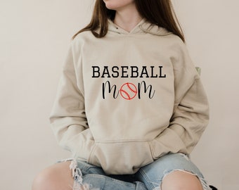 Baseball Mom Sweatshirt: Cotton-Blend Sports Hoodie