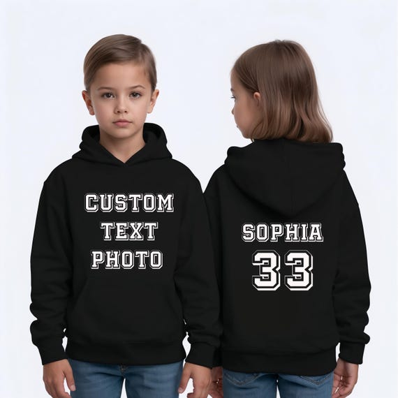 Personalized Youth Hoodie, Custom Kids Sweatshirt