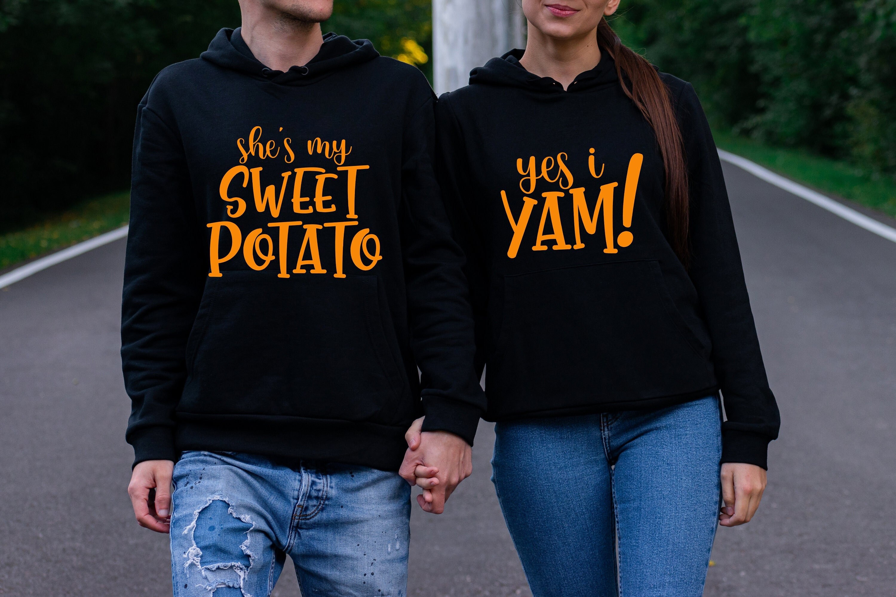 Sweats à Capuche Pour Couple She's My Sweet Potato Yes I Yam