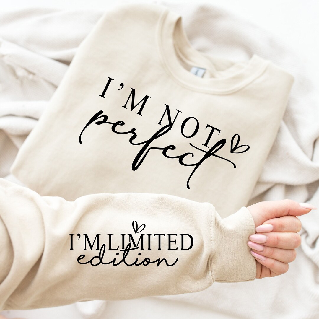 I'm Not Perfect, Unisex Organic Long Sleeve Tee, Printed main image 1