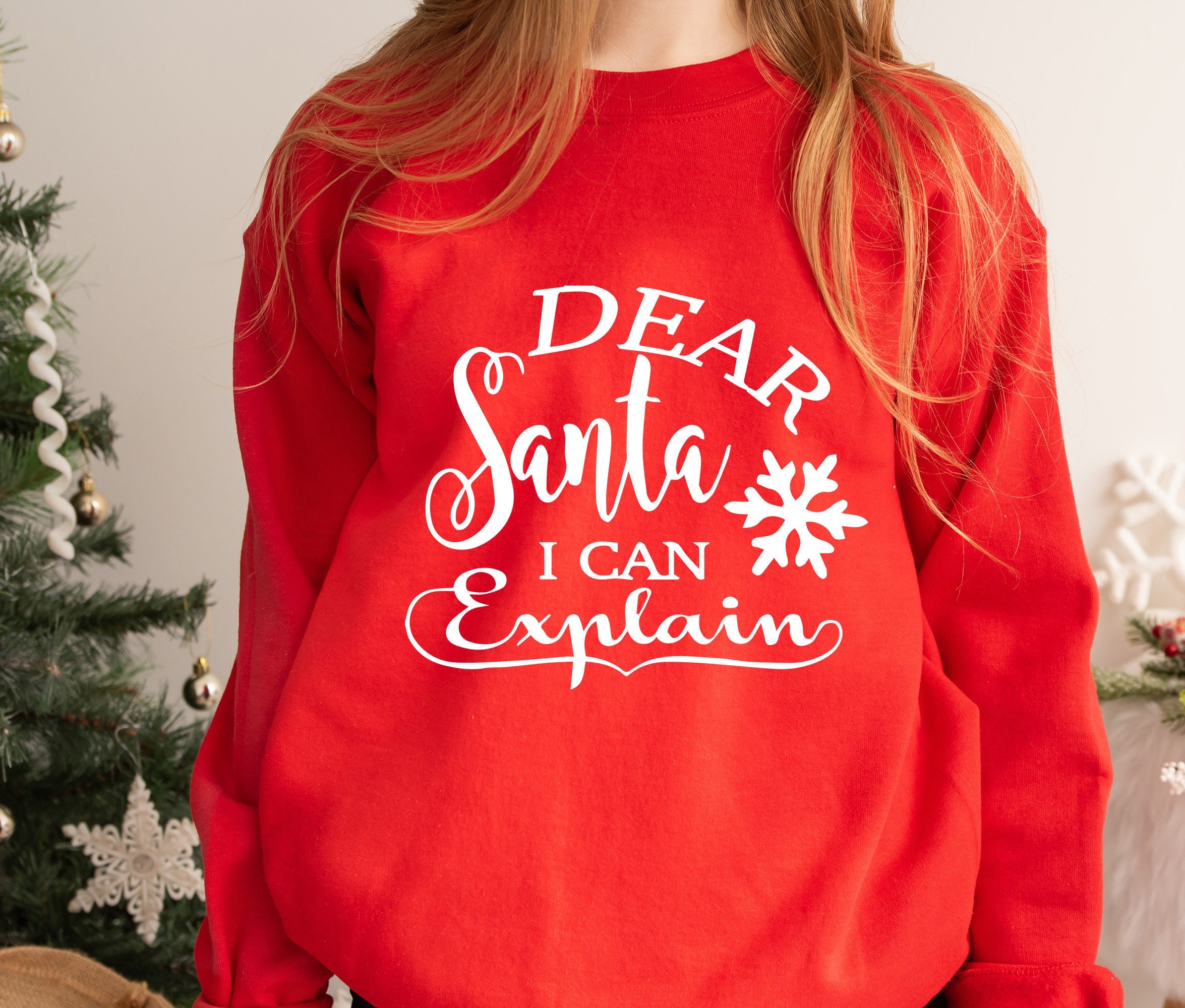 Dear Santa I Can Explain Sweatshirt Funny Christmas Sweaters - Etsy