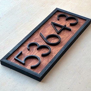 Address numbers, House Number Sign, House Number Plaque, Horizontal House Number Sign, House Numbers, Personalized Sign, Housewarming Gift