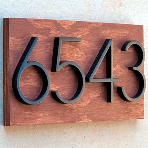 House Numbers, Address Numbers, Modern House Numbers, House Number Plaque, Wood Sign, Housewarming Gift, Home Gift, Personalized Wood Sign