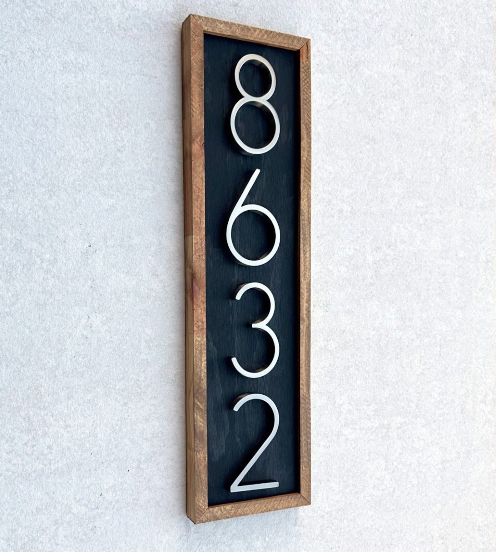 House Number Sign Vertical Address Numbers House Number Etsy