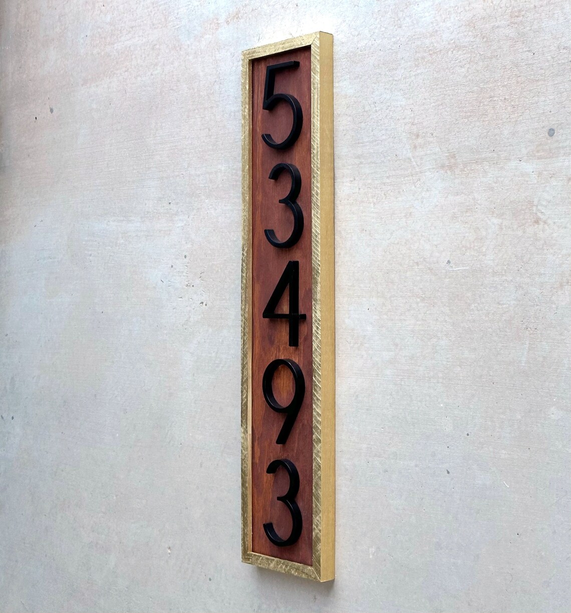 House Number Sign Vertical Address Numbers House Number - Etsy