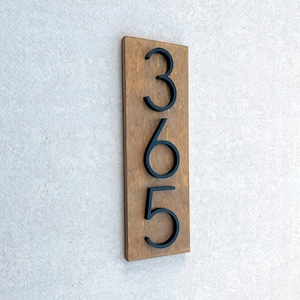 Placa com Número da Casa, Números de Endereço Modernos, Placa Estilo Fazenda, Presente de Boas-Vindas, Placa Vertical com Número da Casa, Números Residenciais, Presente Personalizado