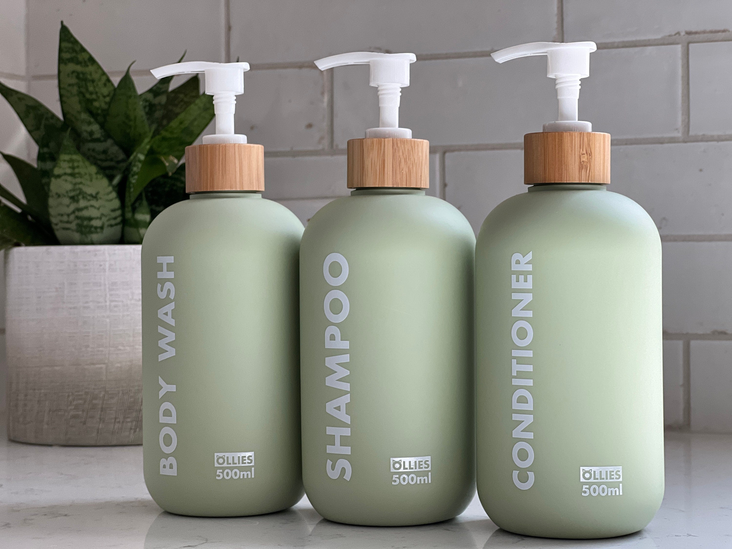 Shampoo Conditioner Body Refillable Bottles-set of - Etsy