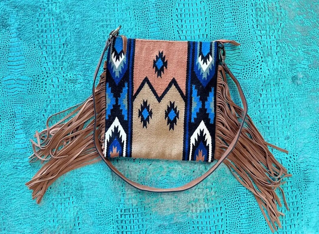 Tooled Leather Sling Bag Etsy