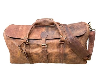 Vintage All Leather Duffle Bag