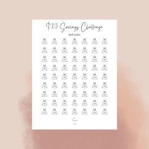 Twenty Dollar Savings Challenge
