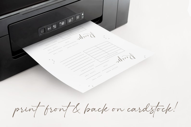 Printable Recipe Card - Etsy