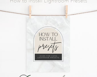 How to Install Lightroom Presets 3 Page PDF Guide | Commercial Use