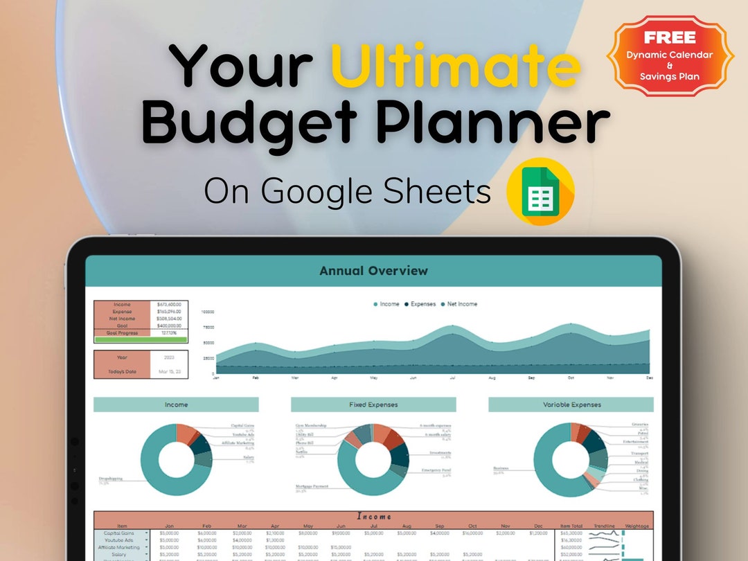 Budget Planner Paycheck Budget Template Expense Tracker Savings Tracker ...