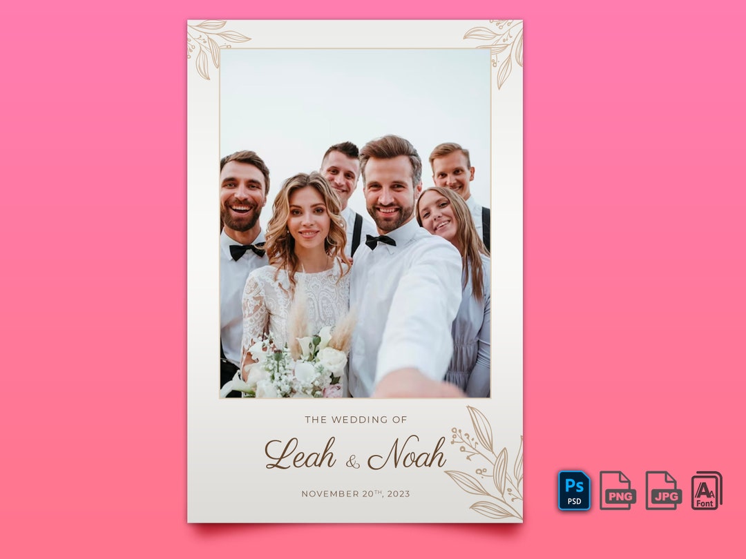 Photo Booth Strip Template 2x6 Photo Booth Strip Minimalist Etsy