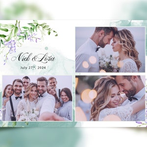Floral Photobooth Template, Wedding Photobooth Template, 4x6 Wedding Photo booth Template, photo booth template floral wedding