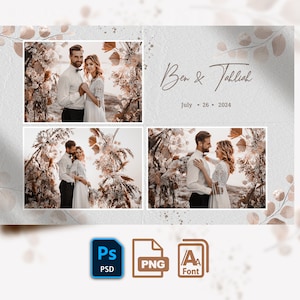 Wedding Photobooth Template, Bohemian Photobooth Template, 4x6 Wedding Photo booth Template, photo booth template wedding