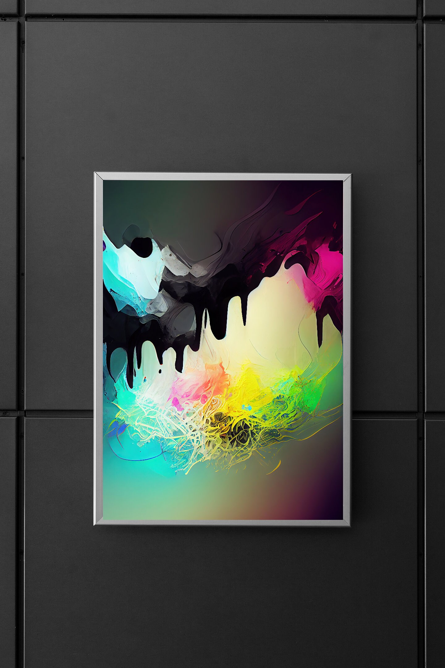 Neon Wall Art, Abstract Neon Sign Colors, Neon Aesthetic, Bright ...