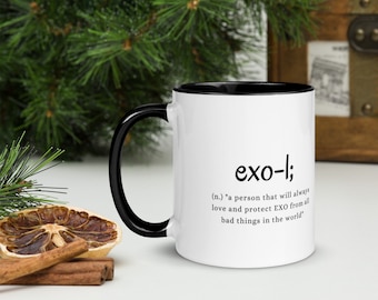 Taza de café EXOL Definition de 325 ml, taza EXO K-Pop, regalo para EXO-L y fans del K-pop, merchandising de Baekhyun, Kai, Sehun y Chanyeol