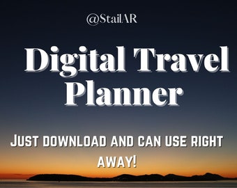 Planificador de viajes digital / Planificador minimalista de iPad / Planificador GoodNotes / Planificador imprimible