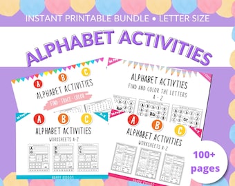 Actividades imprimibles con el alfabeto y los números para niños de 2 a 5 años (descarga en PDF)