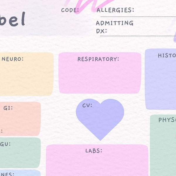 Reusable Nurse Report Book Etsy